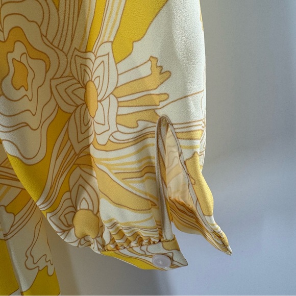 Derek Lam Crosby 10 Yellow Floral Mini Dress Women’s Small Size 2 - Picture 5 of 7